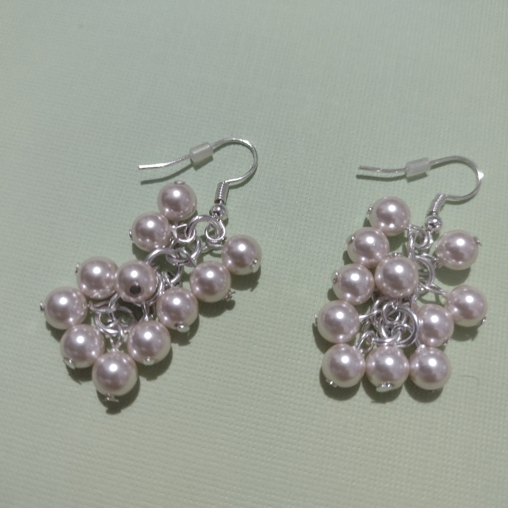 Elegant Silver Cluster Earrings